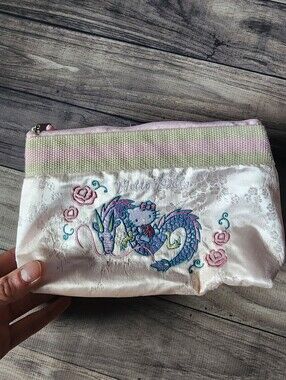Vintage 2004 Sanrio Hello Kitty Satin Makeup Bag